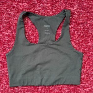 Girlfriend Collective Paloma Racerback Sports Bra Womens M Deep Sage Green